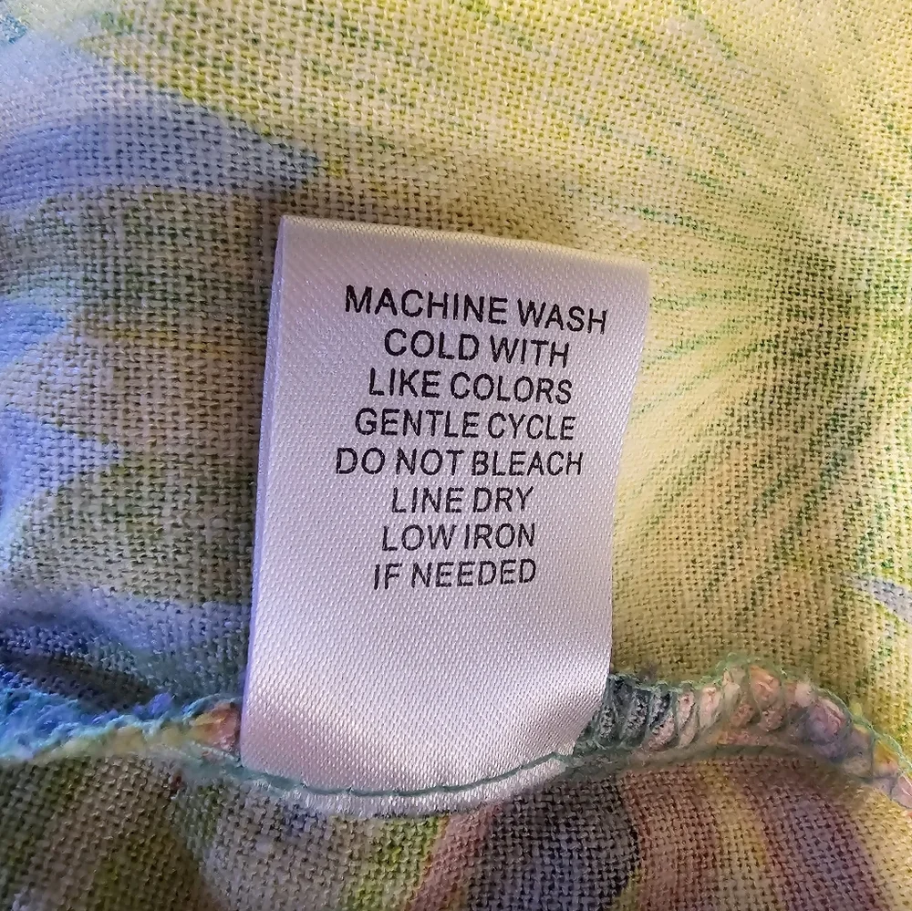 Kate Park XL Tropical Linen Blend Capri Pants - Picture 3 of 7